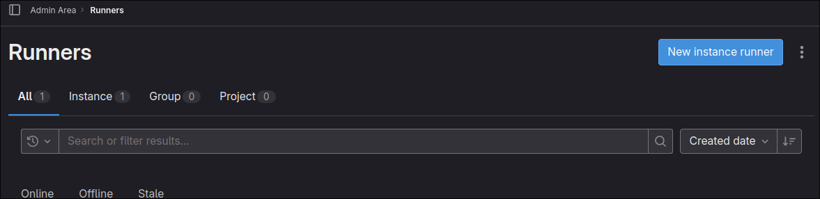 Gitlab Runners Page